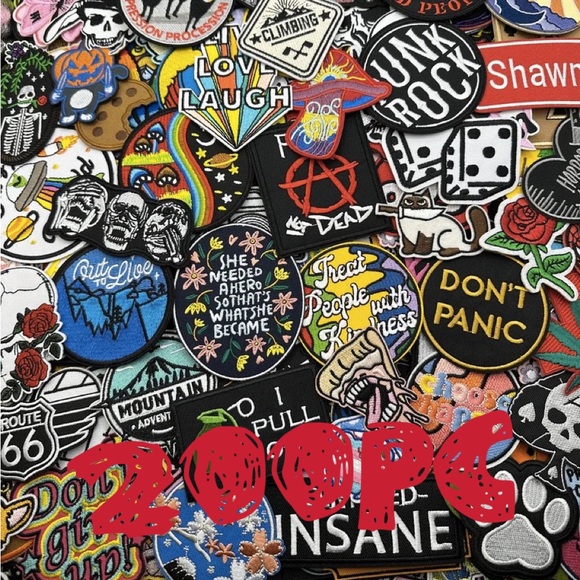200PC-Mixed Wholesale Lot Iron On Patches-DIY‎ Crafts - Picture 1 of 6